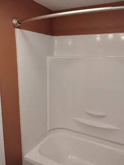 Completed bathroom vanity, mirror, and lighting remodel in Hermiston, Oregon
